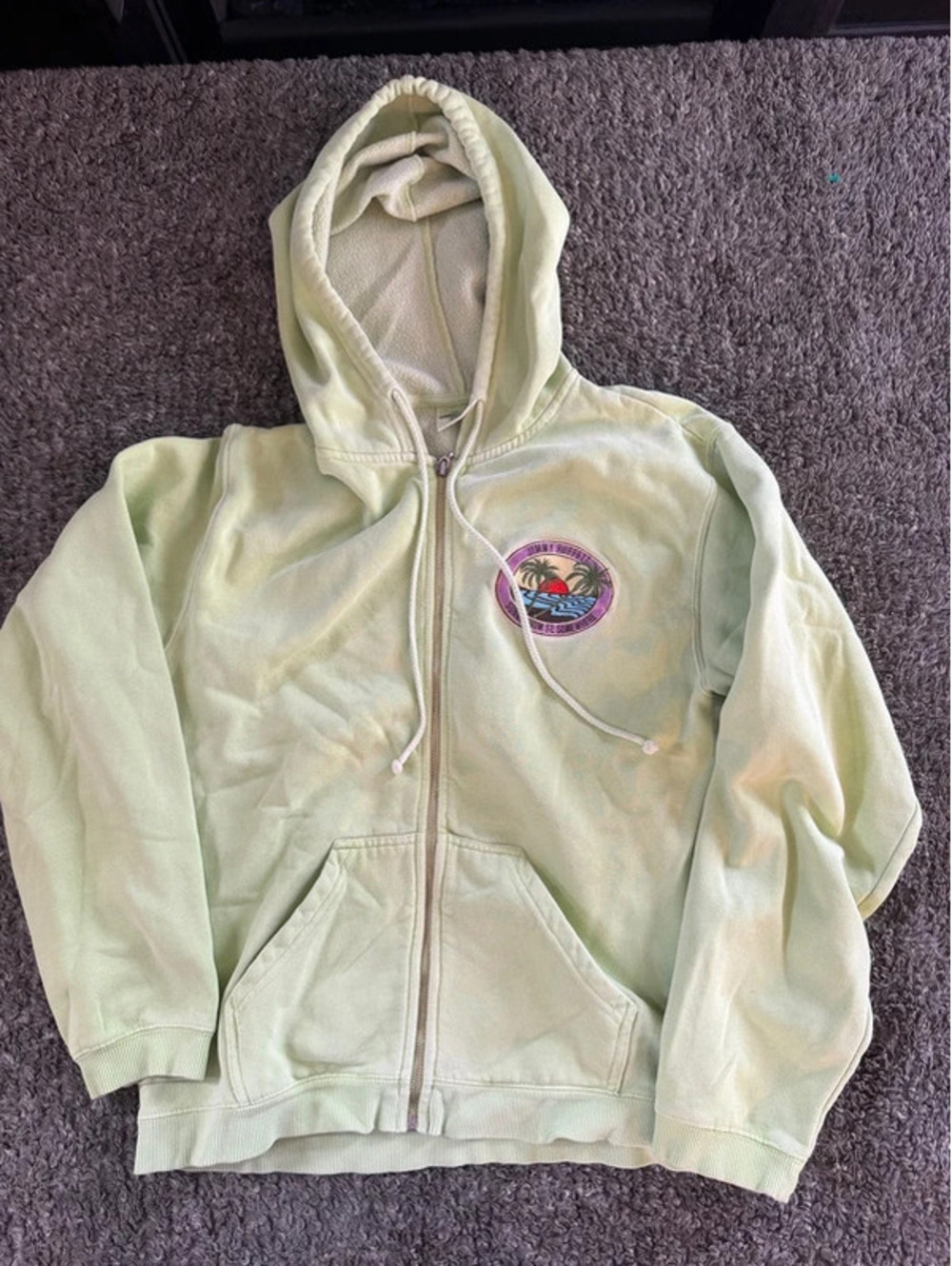 Comfort Colors Jimmy Buffett Zip-Up Hoodie Sweatshirt Size M